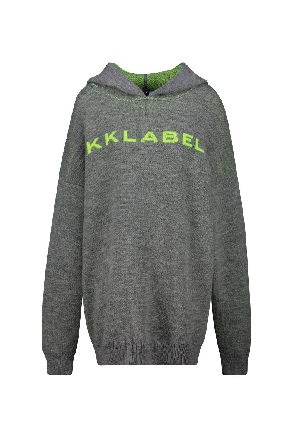 Karo Kauer Knit Hoodiedress Silver Grey Hotsell