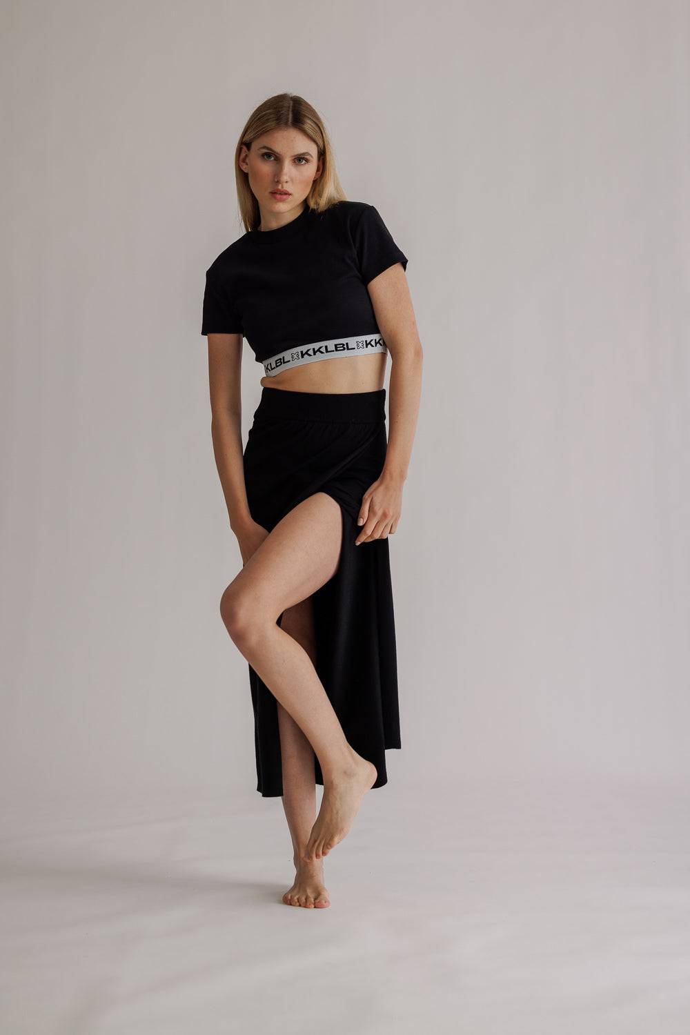 Karo Kauer Knit Skirt Basic Black Fabrikverkauf