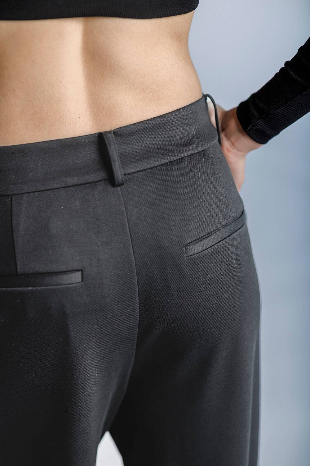 Karo Kauer Wide Leg Pants Dark Grey Limitierter Zeitrabatt