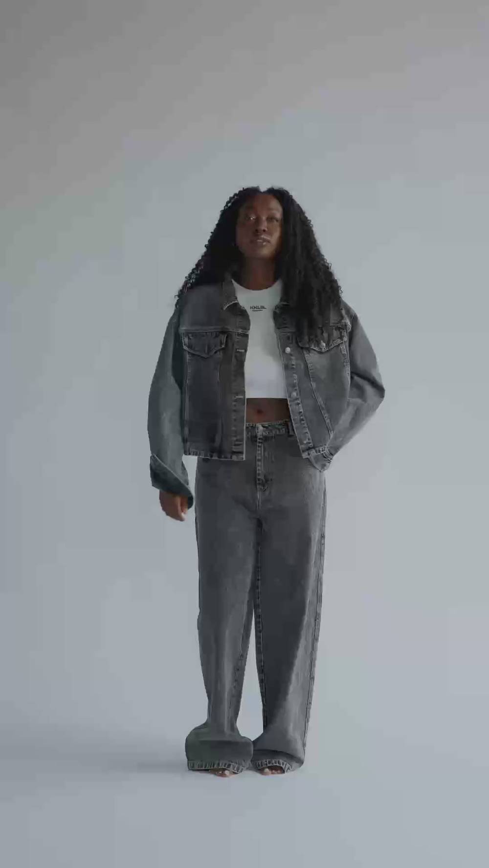 Karo Kauer Denim Jacket Black Rabatt