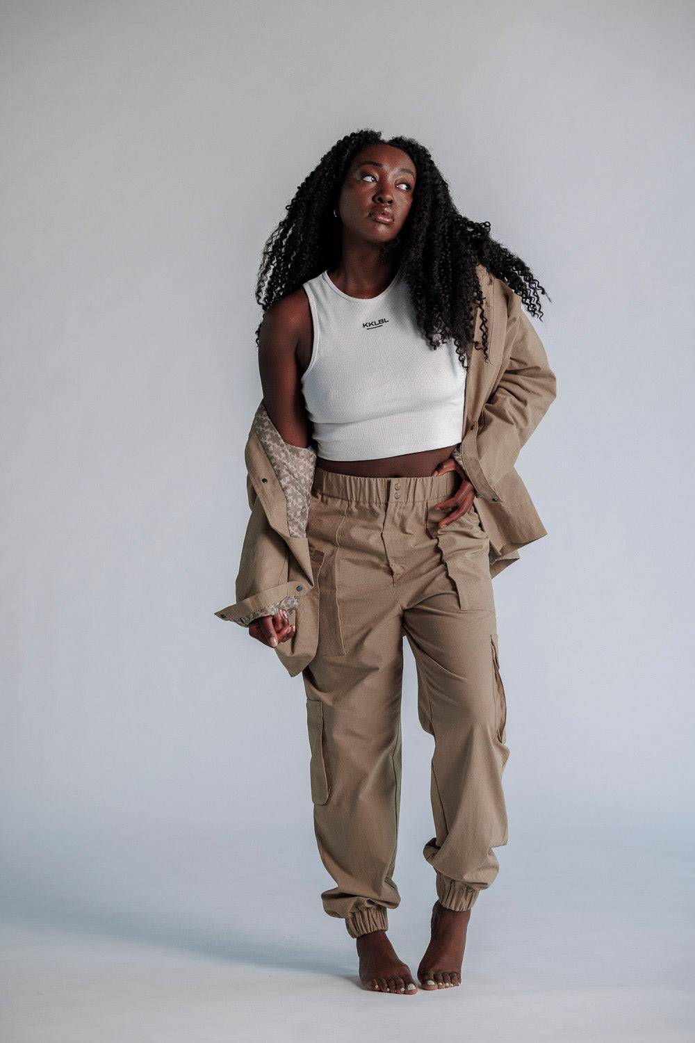 Karo Kauer Cargo Pants Mocca Versandkostenfrei