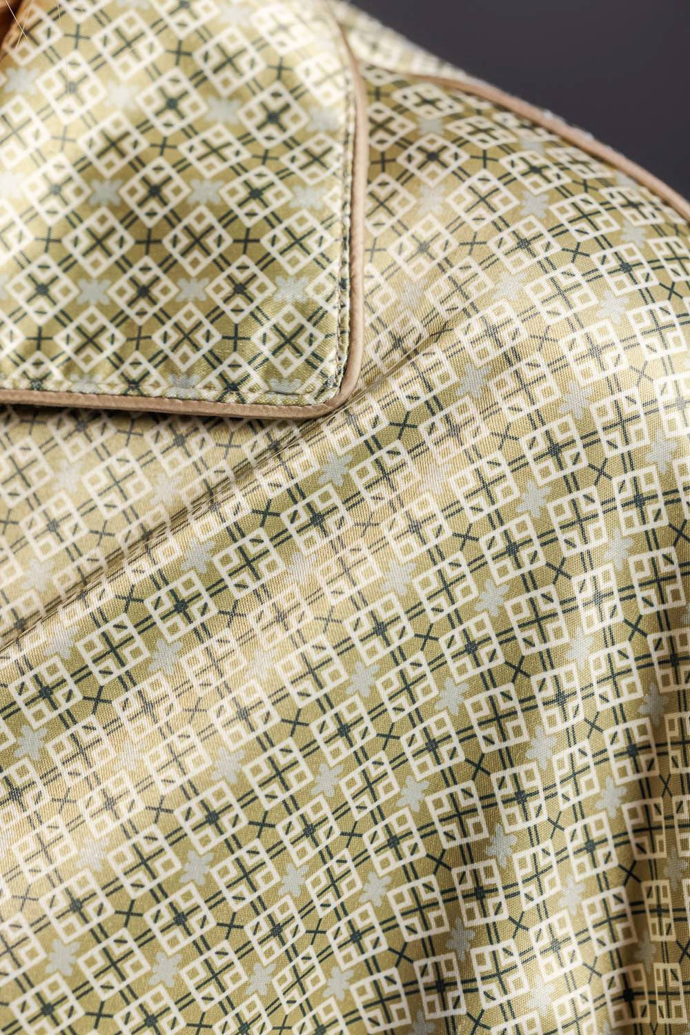 Karo Kauer Retro Shirt Khaki Weihnachtsangebot