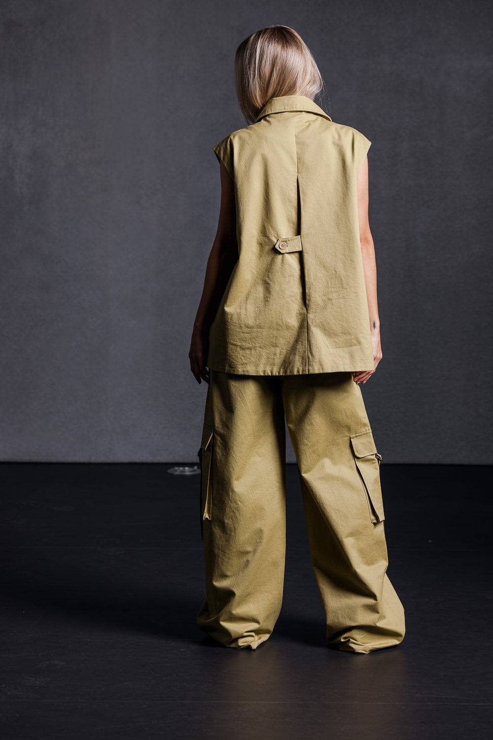 Karo Kauer Cargo Pants Khaki Valentinstagsangebot