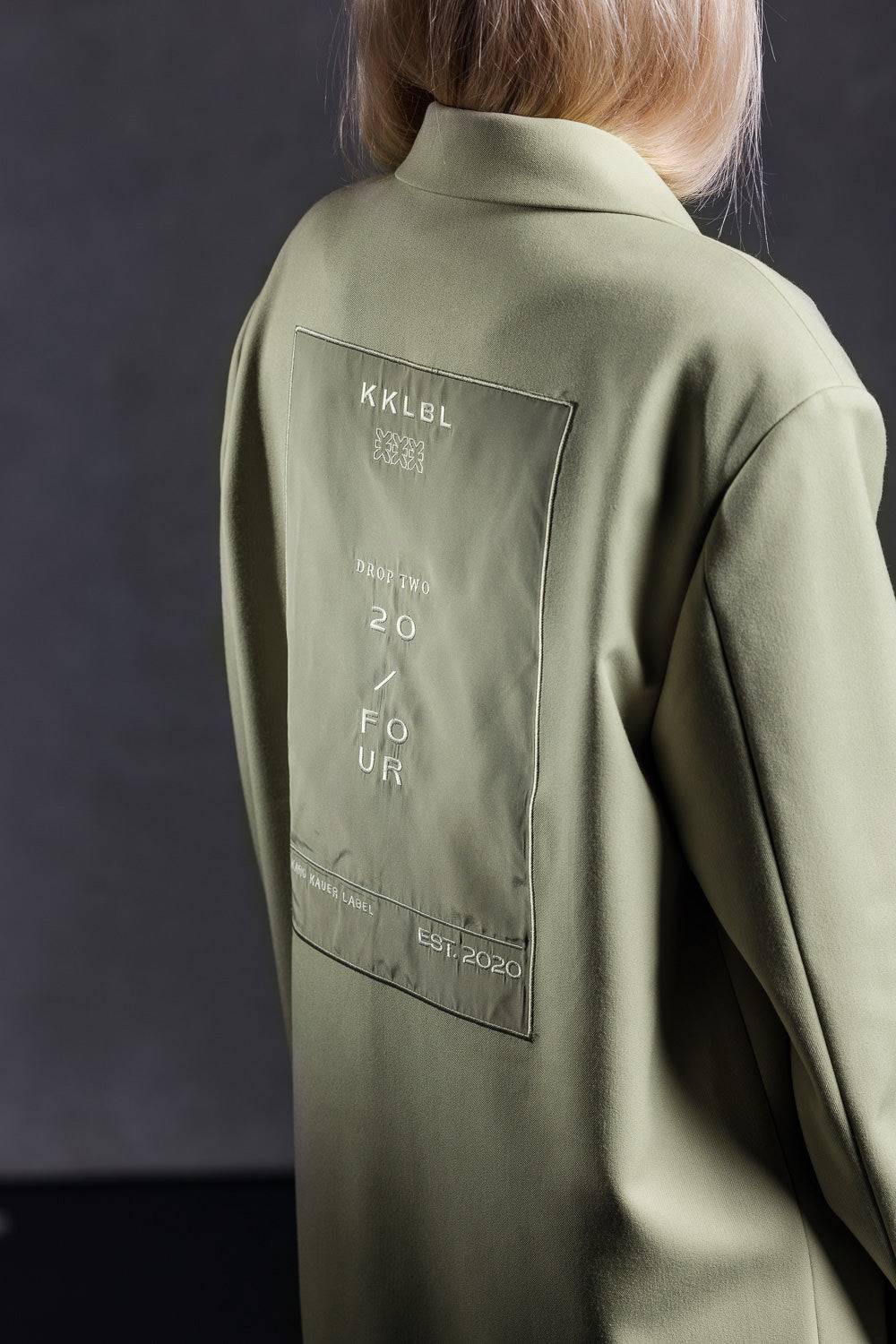 Karo Kauer Blazer Faded Green Heißer Verkauf