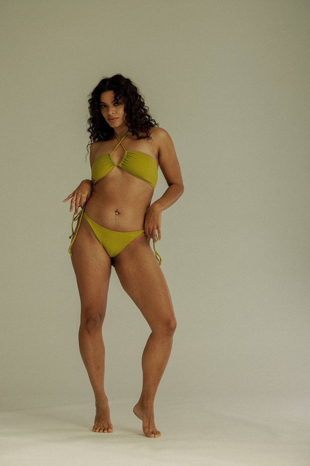 Karo Kauer Bikini Bottom Glitter Olive Letzte 3 Tage