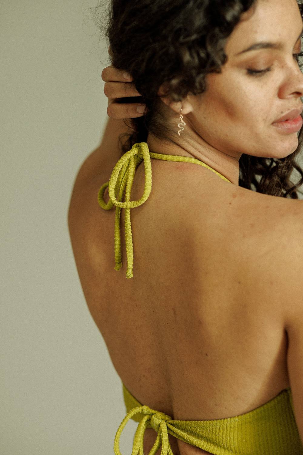 Karo Kauer Bikini Top Glitter Olive JETZT KAUFEN