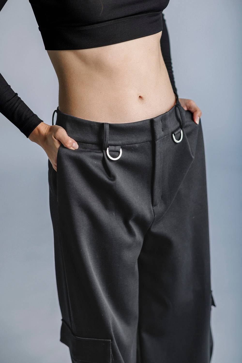 Karo Kauer Wide Leg Pants Dark Grey Nur noch ein Tag übrig