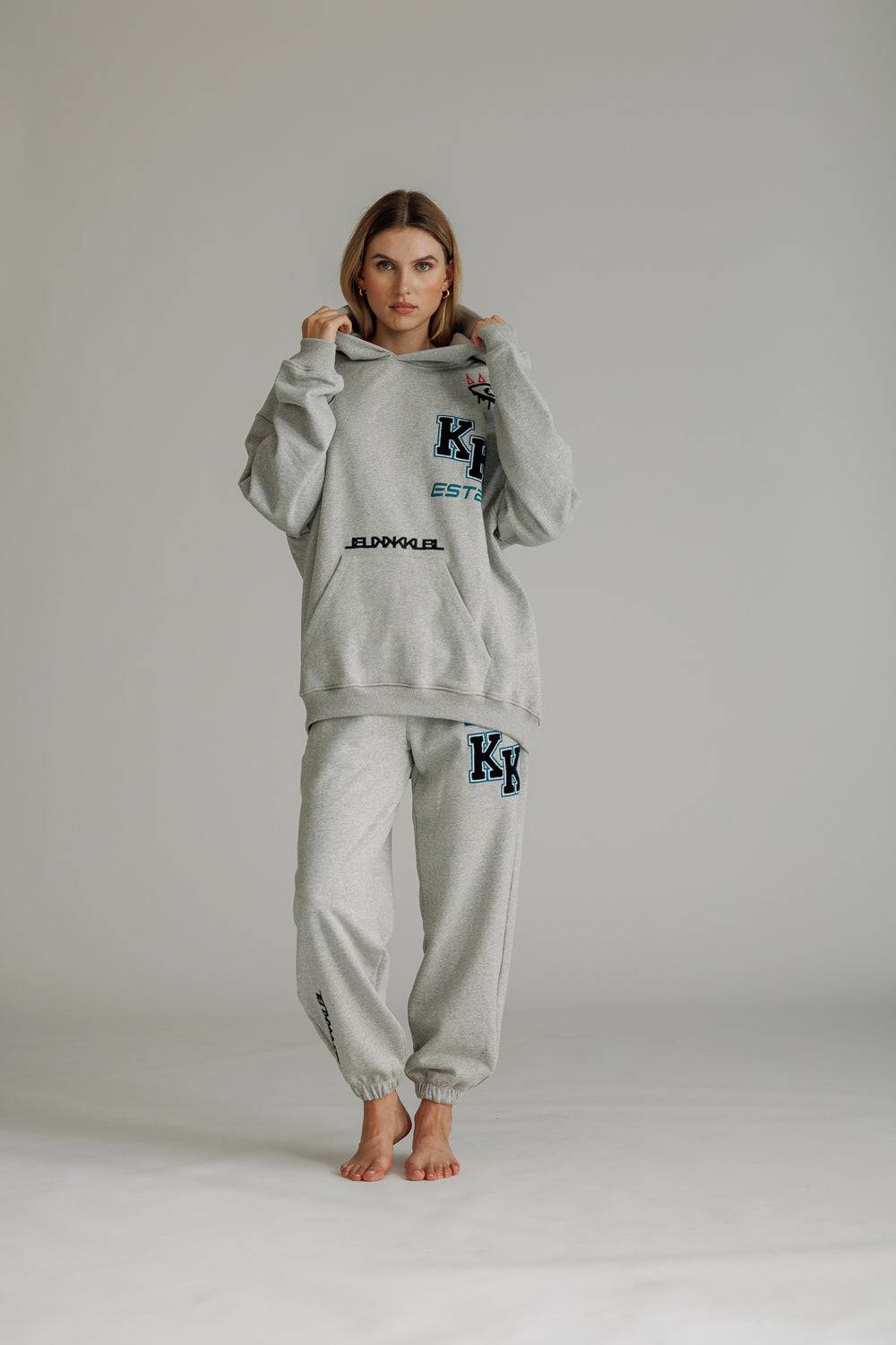 Karo Kauer Jogger Pants Grey Melange Clearance-Verkauf