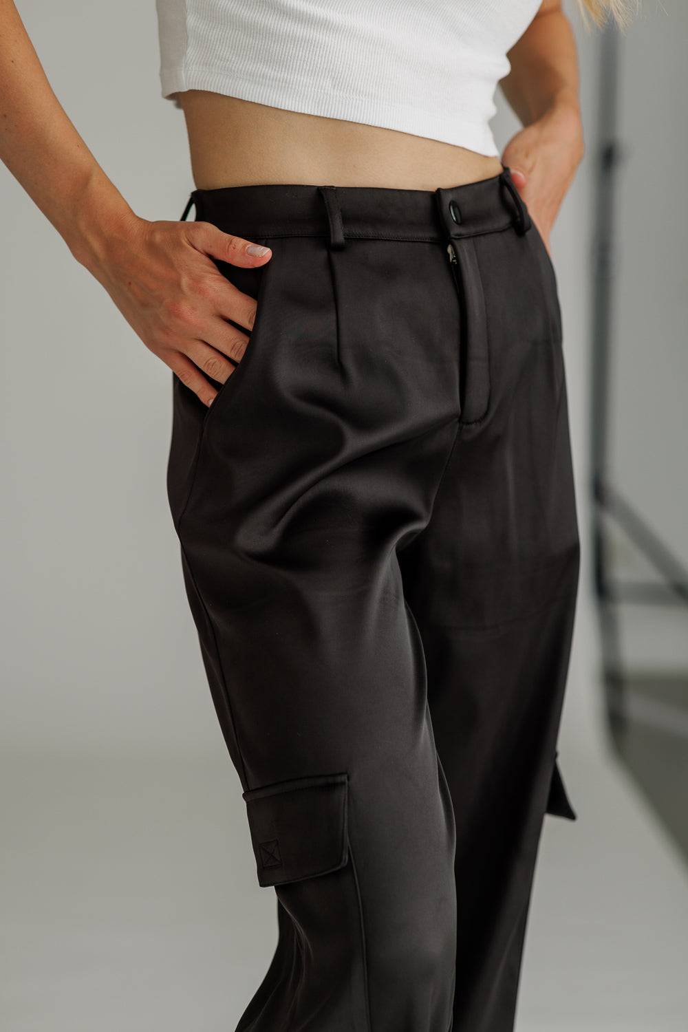Karo Kauer Satin Pants Black Fabrikladen