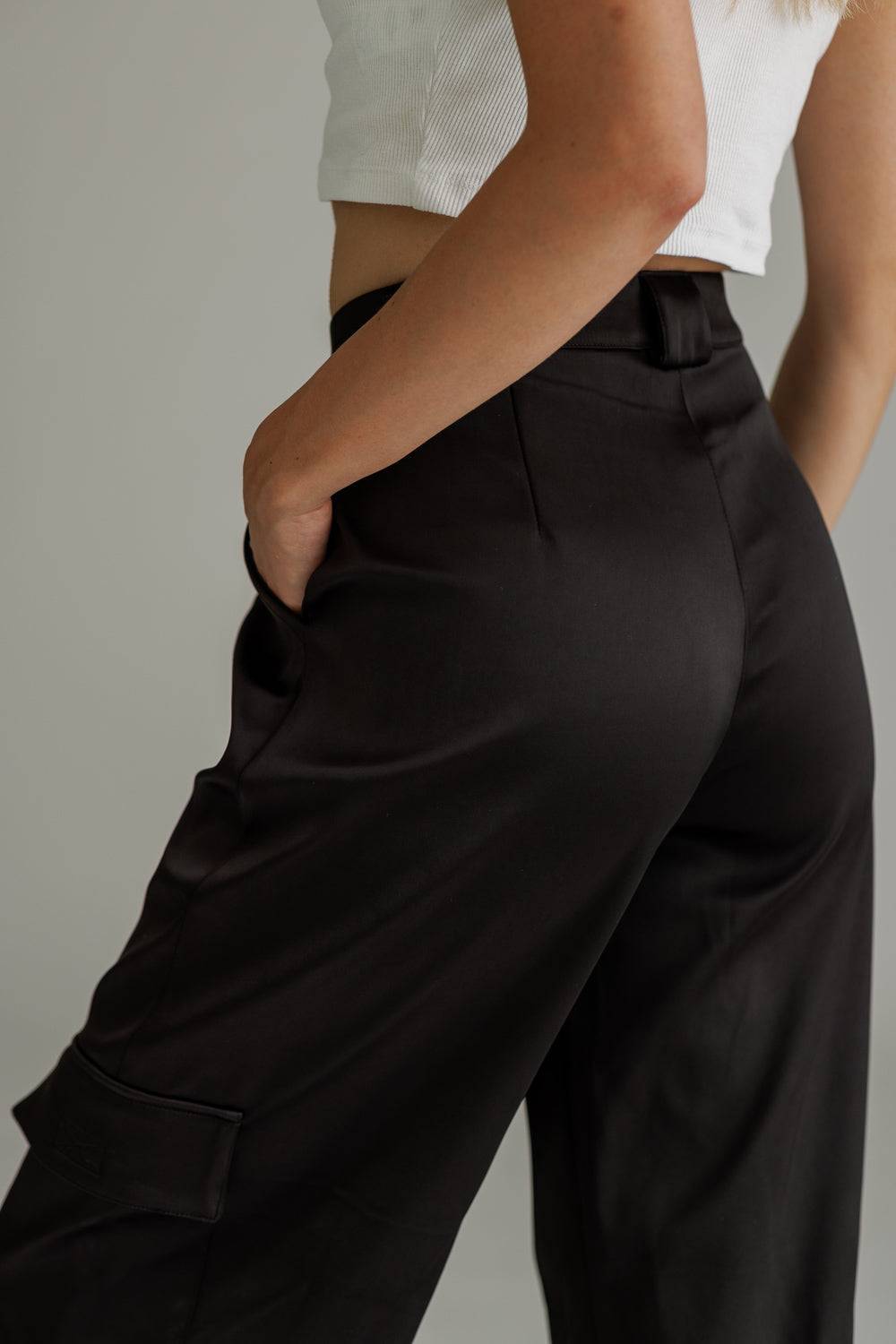 Karo Kauer Satin Pants Black Fabrikladen