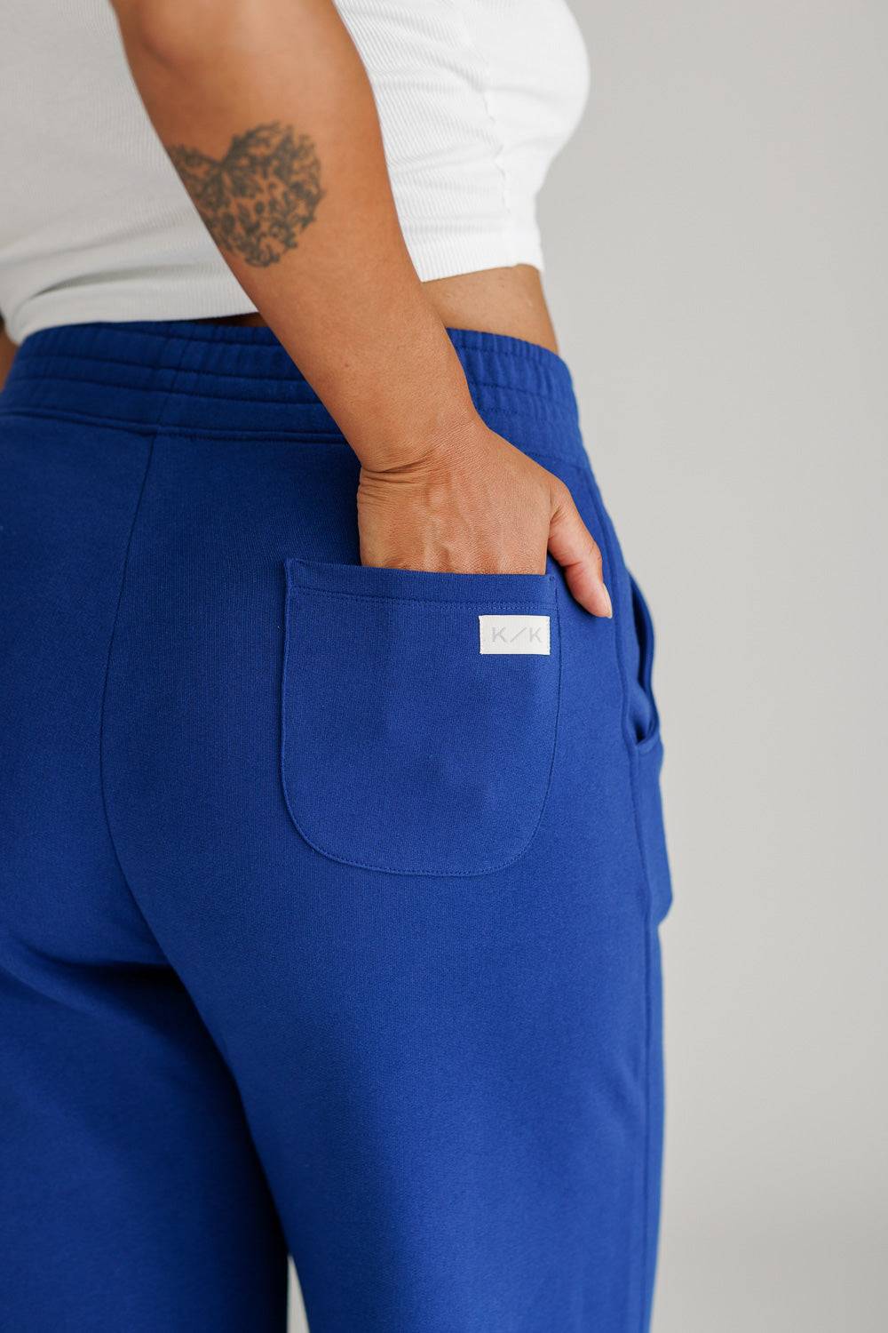 Karo Kauer Wide Leg Pants Dark Blue Begrenzt auf 3 Tage