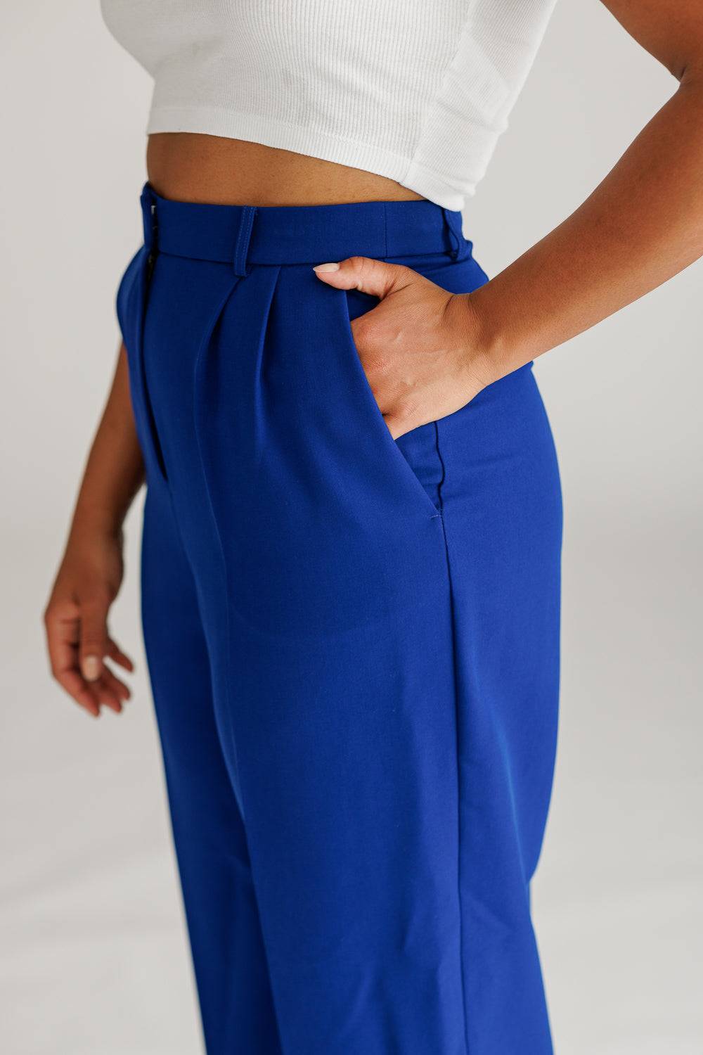 Karo Kauer Formal Pants Blue Speichern exportieren