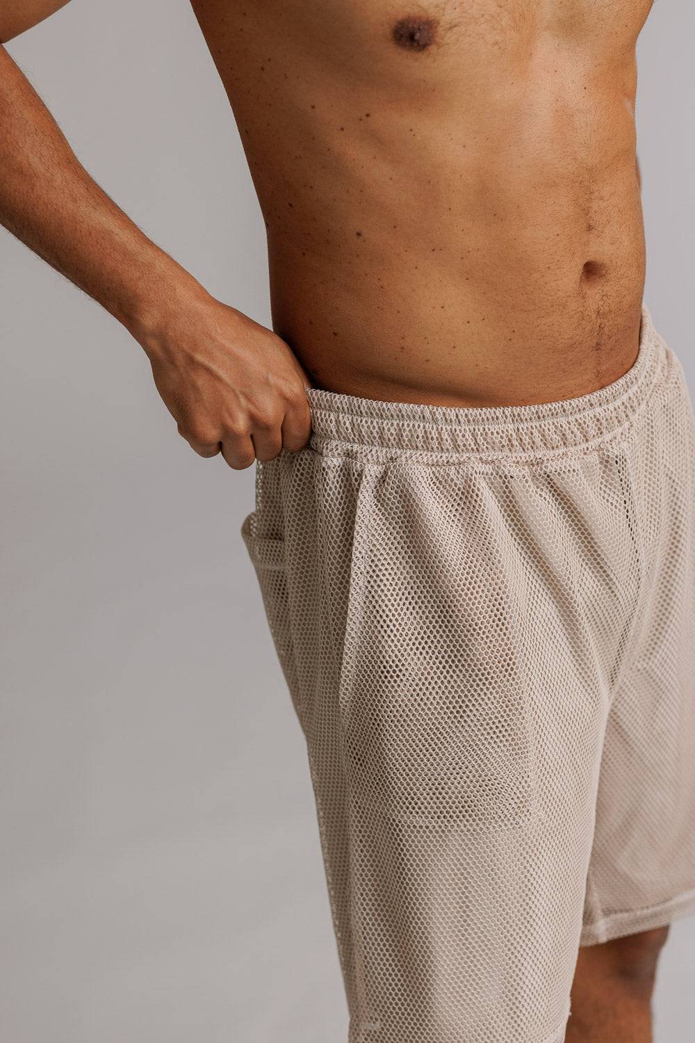 Karo Kauer Mesh Shorts Sand 2025