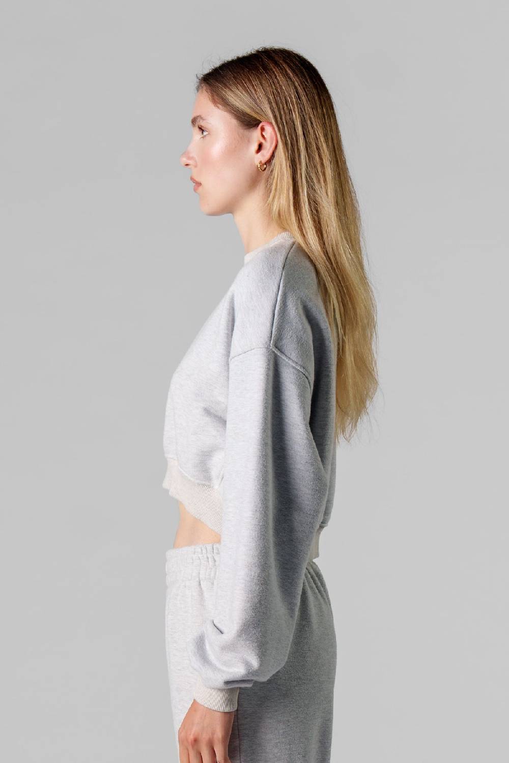 Karo Kauer Cropped Sweater Melange Angebote