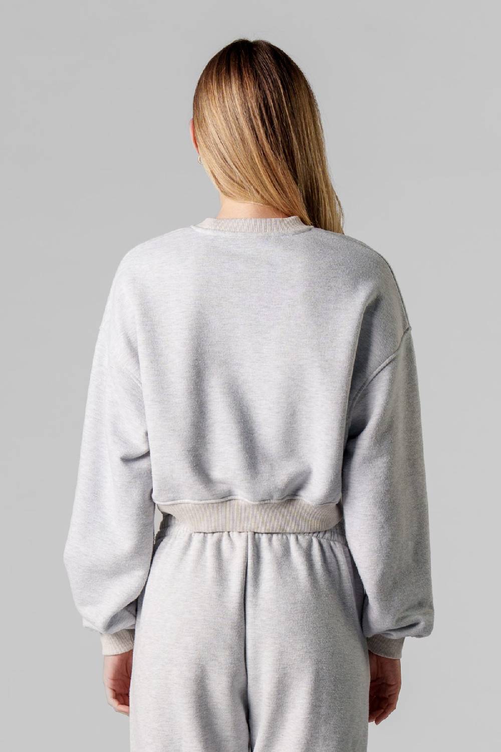 Karo Kauer Cropped Sweater Melange Angebote