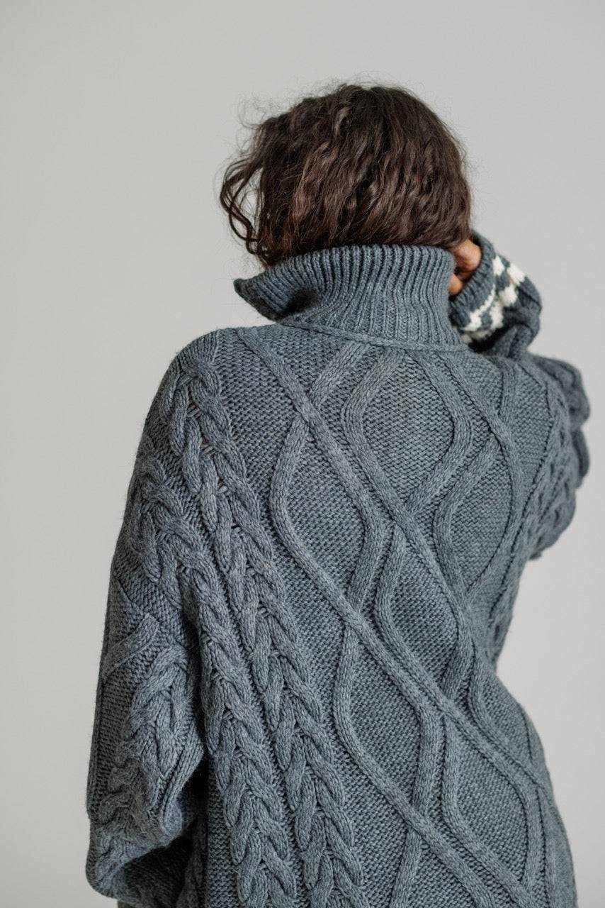 Karo Kauer Knit Zipped Sweater Grey Fabrik Onlineshop