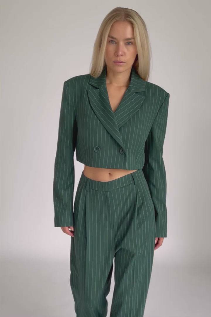 Karo Kauer Blazer Short Sapphire Green Online Shopping