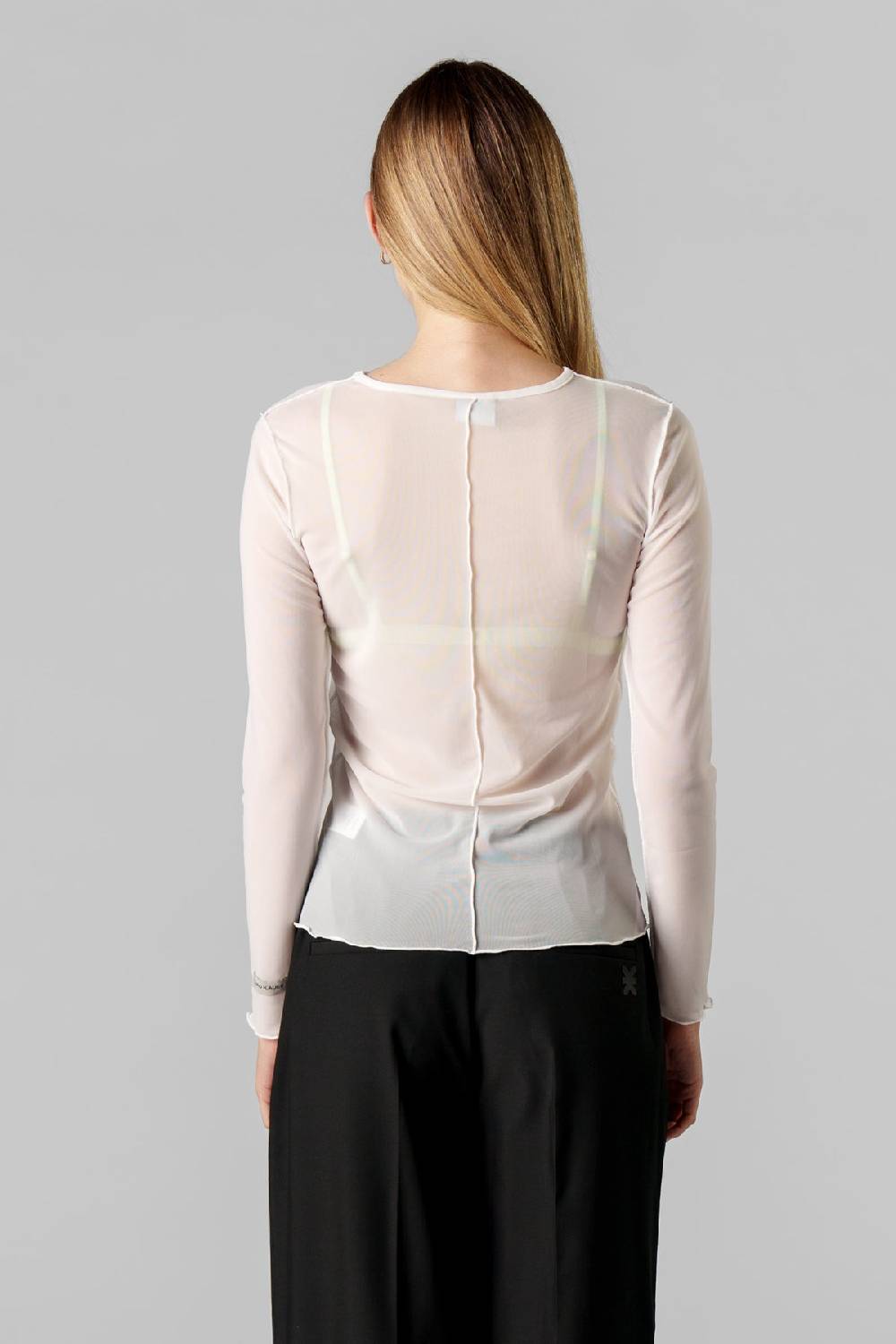 Karo Kauer Mesh Longsleeve Creme Saisonschlussverkauf