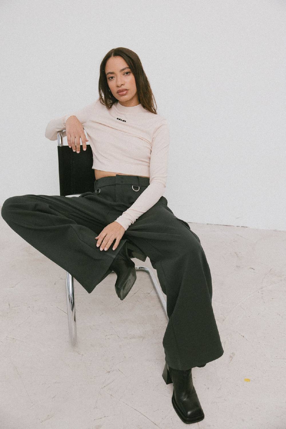 Karo Kauer Cropped Shirt White Pearl Osterangebot