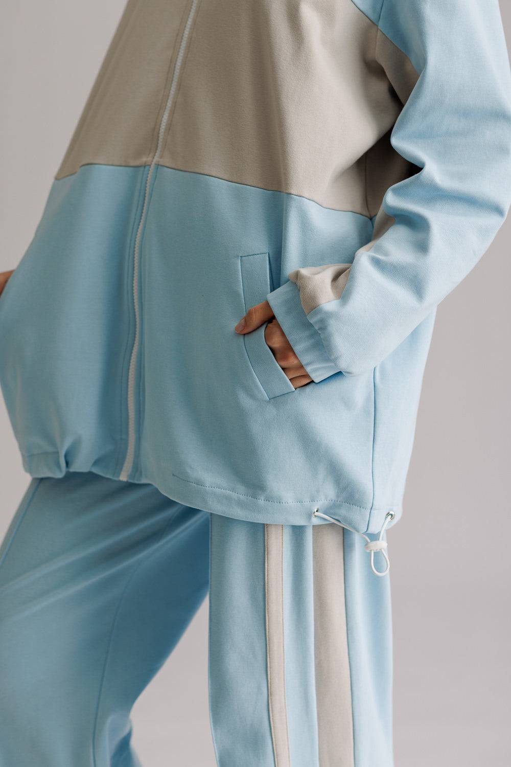Karo Kauer Tracksuit Jersey Jacket Light Blue JETZT KAUFEN