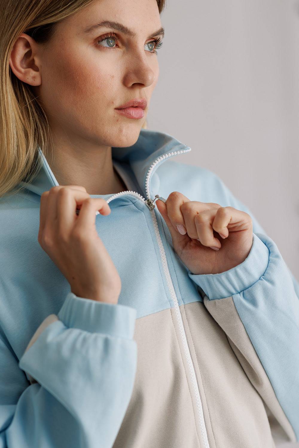 Karo Kauer Tracksuit Jersey Jacket Light Blue JETZT KAUFEN