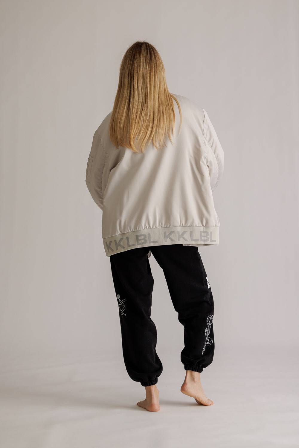 Karo Kauer Bomberjacket Silver Grey Letzte 2 Tage
