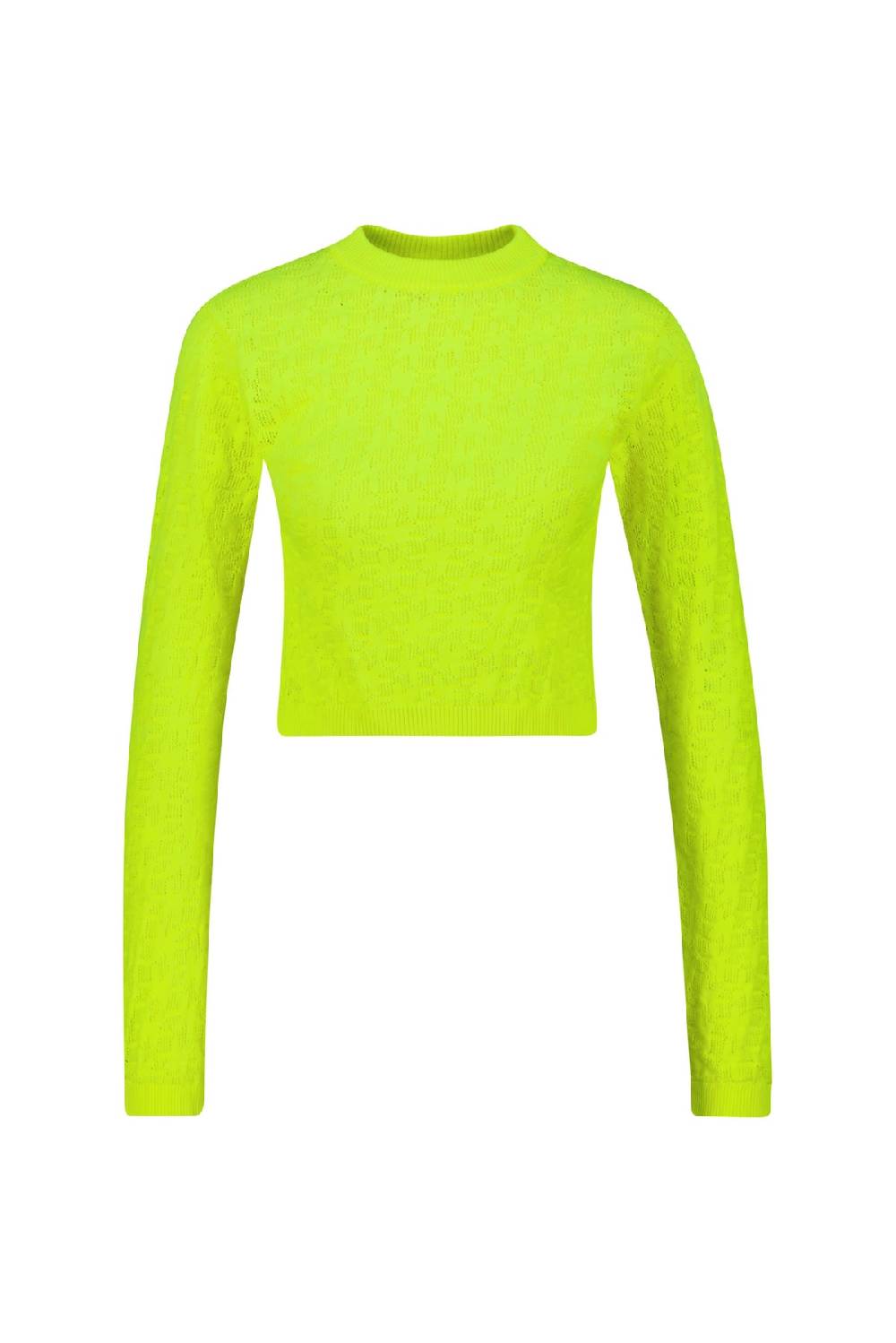Karo Kauer Knit Shirt Cropped Neon Lime Speichern exportieren