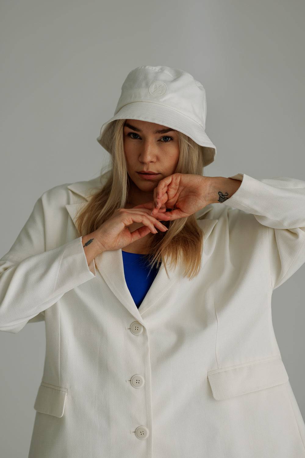 Karo Kauer Bucket Hat Offwhite Fabrik Onlineshop