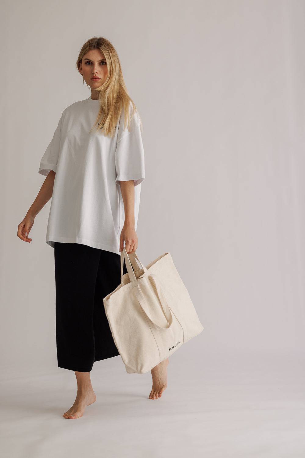 Karo Kauer Canvas Bag Offwhite Nur noch ein Tag übrig