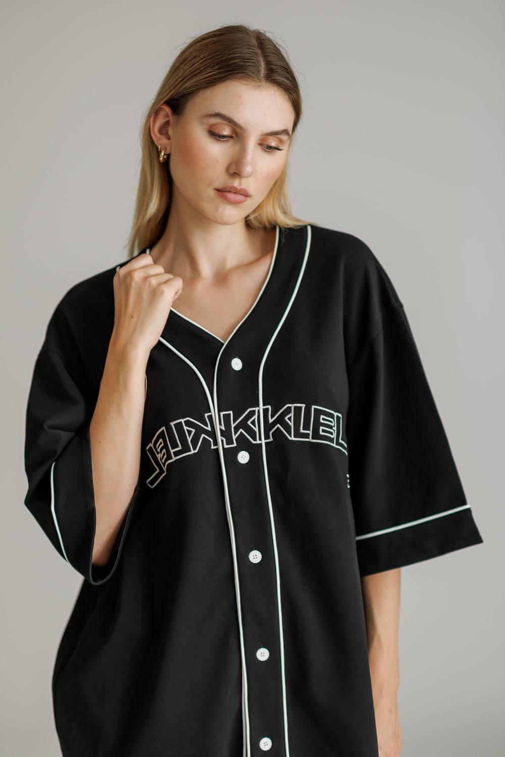 Karo Kauer Baseballshirt Black Sonderangebot