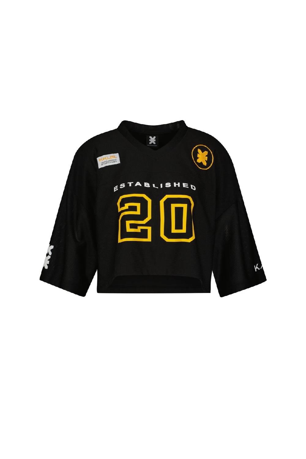 Karo Kauer T-Shirt Cropped Baseball Begrenztes Angebot