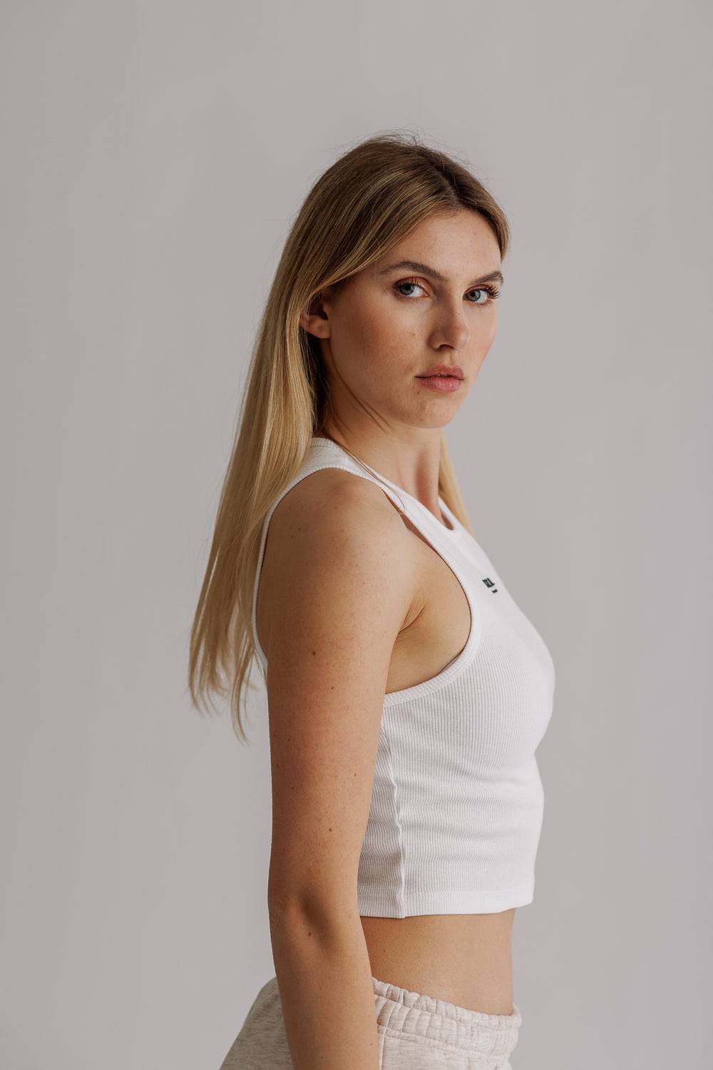 Karo Kauer Rib Top Basic White Cyber Monday