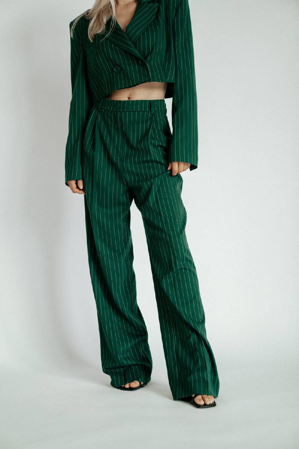 Karo Kauer Formal Pants Sapphire Green Begrenzte Freigabe