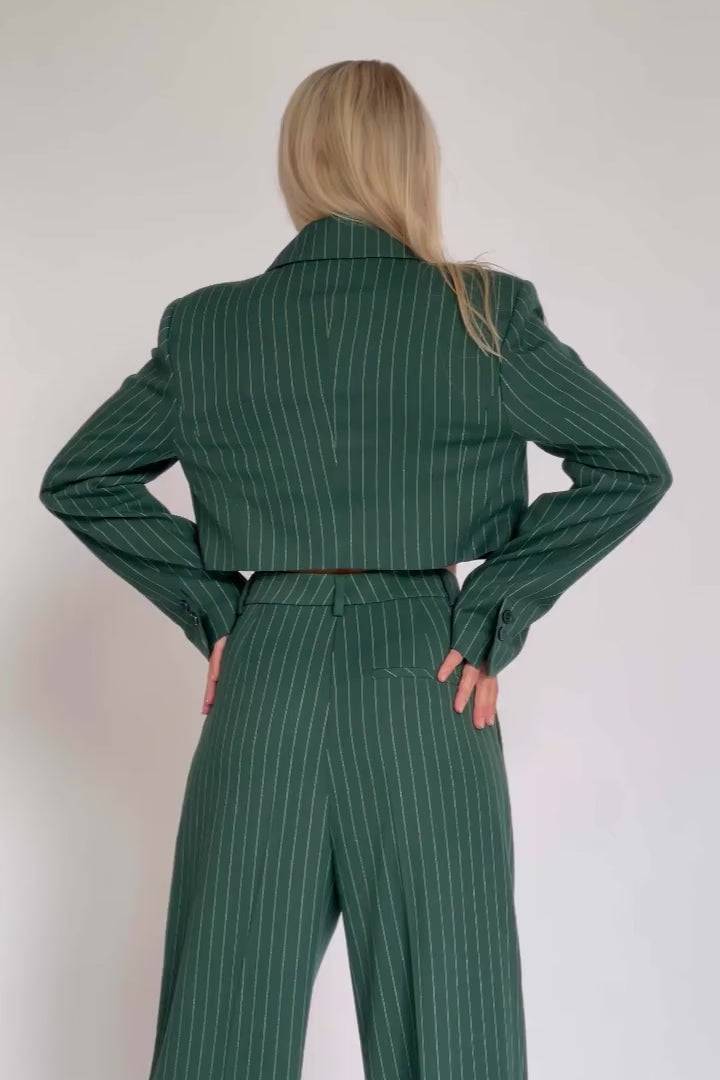 Karo Kauer Formal Pants Sapphire Green Begrenzte Freigabe
