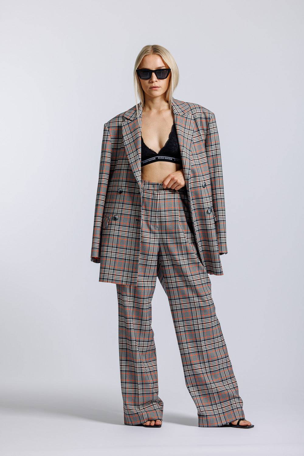 Karo Kauer Wide Leg Pants Checkered JETZT KAUFEN