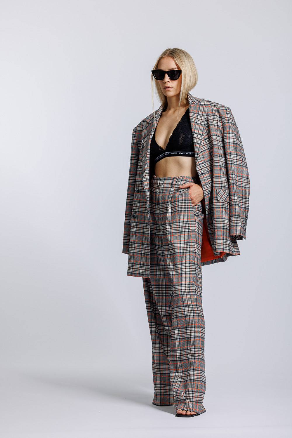 Karo Kauer Wide Leg Pants Checkered JETZT KAUFEN