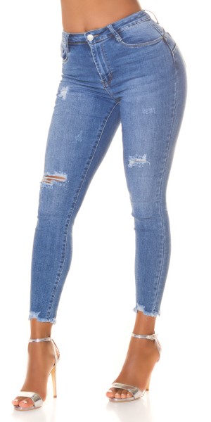 Koucla Sexy Highwaist Push Up Skinny Jeans Used Look Online Outlet