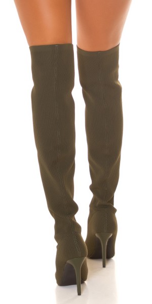 Koucla Sexy Musthave Overknee Stiefel gerippt Räumungsverkauf