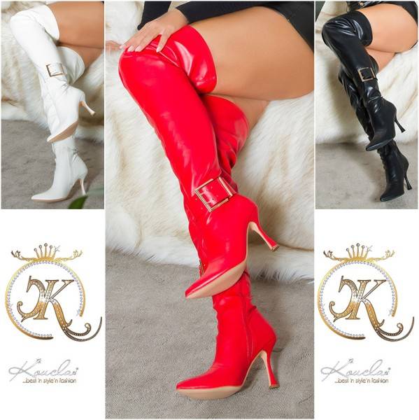 Koucla Sexy Overknees mit Schnalle Tiefpreis