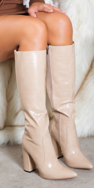 Koucla Sexy Musthave Stiefel in Kroko Optik Wochenangebot
