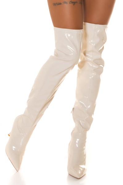 Koucla Soo Sexy! Latexlook Highheel Overknees Begrenzte Freigabe