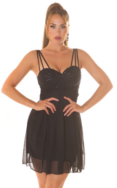 Koucla Sexy KouCla Trägerminikleid m. Perlen & Pailletten Speichern exportieren