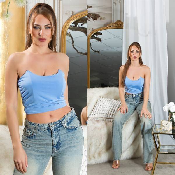 Koucla Sexy Bandeau crop top Corsage Look Online