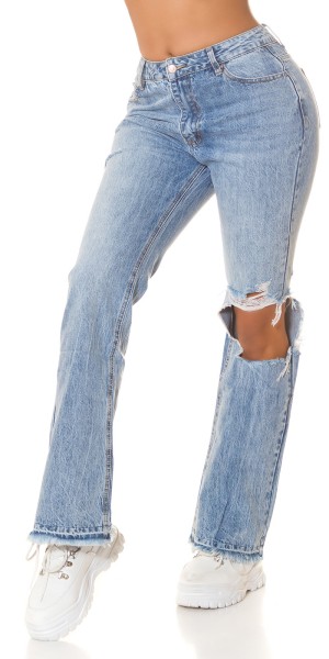 Koucla Sexy Bootcut Highwaist Jeans mit Cut-outs Hotsell