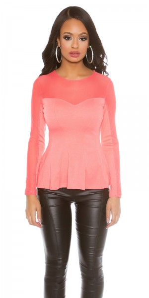 Koucla Sexy Koucla PartyShirt transparent mit Schösschen Limitierter Zeitrabatt