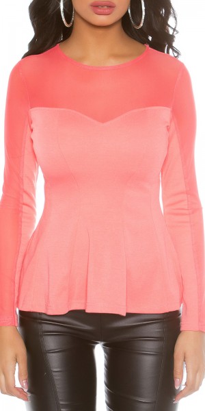 Koucla Sexy Koucla PartyShirt transparent mit Schösschen Limitierter Zeitrabatt