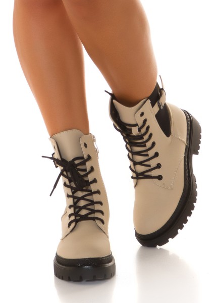Koucla Trendy Stiefeletten zum Schnüren Flash Sale