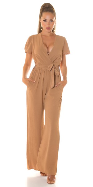 Koucla Sexy Sommer Overall mit weitem Bein & Bindegürtel 50% Rabatt für begrenzte Zeit