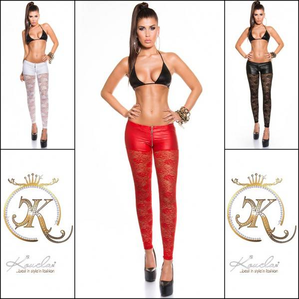 Koucla Sexy KouCla Spitzenleggings mit Reißverschluss Angebote
