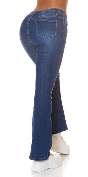Koucla Sexy Highwaist Wide Leg Jeans im Used Look Versandkostenfrei